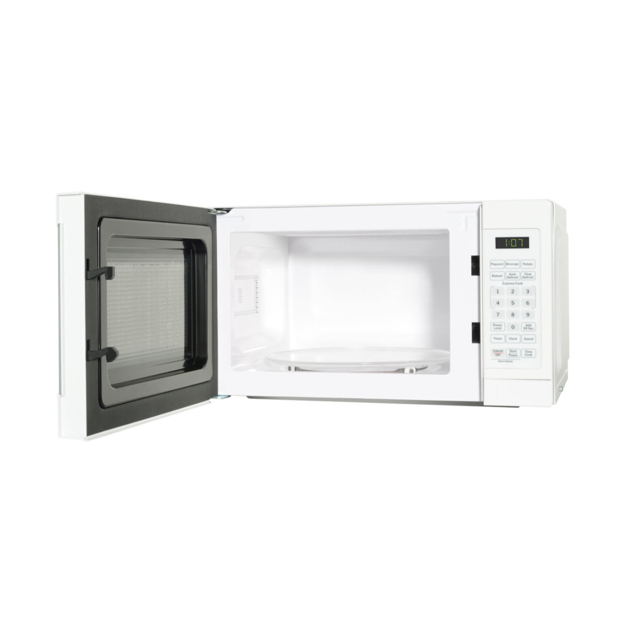 GE Appliances 0.7 Cu. Ft. Capacity Countertop Microwave Oven with 6 Auto Cooking Settings and Child-Lock Technology (White)