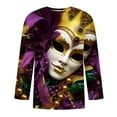 thumbnail image 4 of Jinhomg Mardi Gras T-Shirts for Men Funny 2025 Trendy Carnival Mask Graphic Tees Big and Tall Casual Comfy Short Sleeve Party Tops Streetwear Flash Deals of The Day Gold XXL, 4 of 5