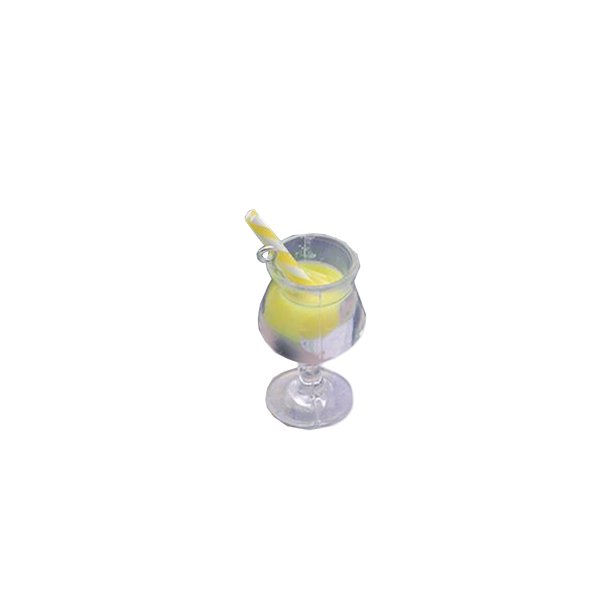 Advancent Moda leche té bebida jugo tazas simulación cáliz colgantes decoraciones joyería fabricación llaveros collar Artesanía amarillo Advancent HA061537-01