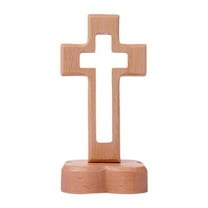 Standing Cross Wooden Cross Tabletop Cross with Detachable Base for Home Decor Religious Ceremonies