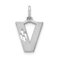 thumbnail image 1 of Diamond2Deal 14K Or Blanc Satin Taille Diamant Initiale Charme pour Femmes, 1 of 5