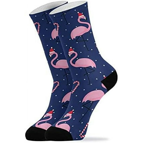 Coolnut Flamingo Socks Winter Warm Socks Fashion Print Socks Novelty Casual Socks for Men Women( 1 Pack)