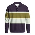 thumbnail image 5 of Horkkom Men Pullover Sweatshirt Fall Outfits Striped Sweatshirt Trendy Casual Sweatshirt L, 5 of 7