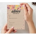 thumbnail image 7 of Inkdotpot Bridal Shower Games Advice For The Bride Set Of 50Rustic Kraft FloralMad Libs Game ActivityCards, 7 of 7