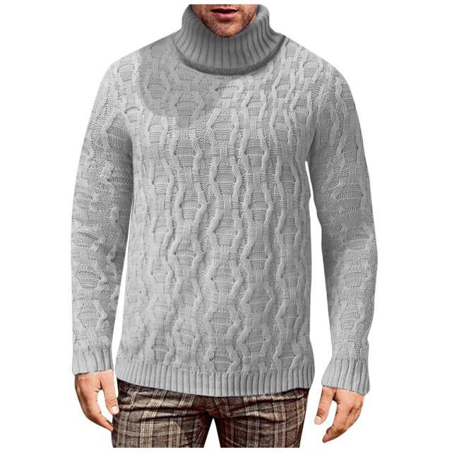 Gibobby Suéter cuello redondo hombre Suéteres para hombres, cuello redondo(Gris,Extra Grande)