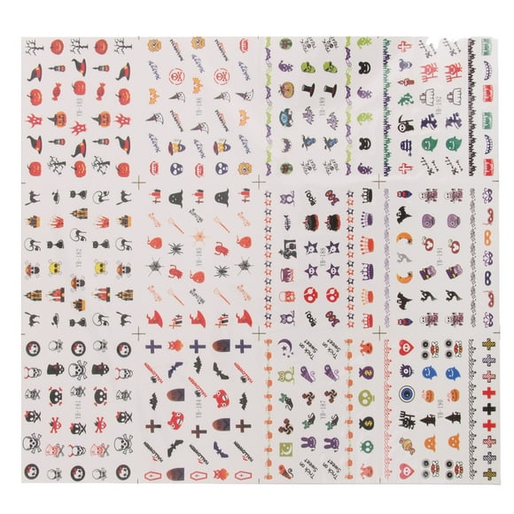 Hoja de Halloween Mezclado 3D Stickers Consejos Manicura A03 perfecl