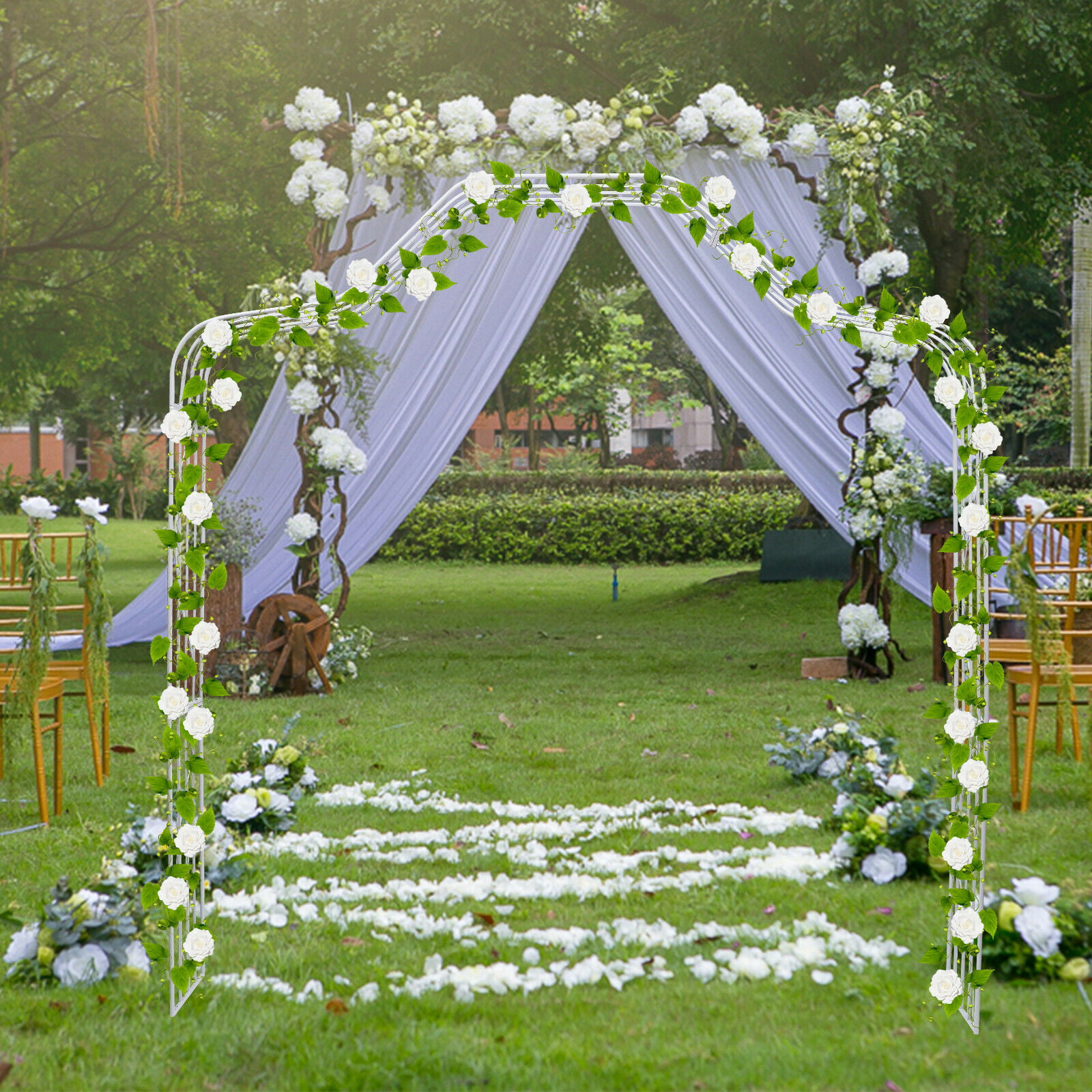 TFCFL Wedding Arch Metal Garden Arbor Archway for Climbing Plant Outdoor  Wedding Party White - Walmart.com