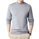 thumbnail image 2 of Suéter de punto de color sólido de boutique de cuello alto medio de otoño e invierno para hombres, suéter casual de moda para hombres, 2 of 6
