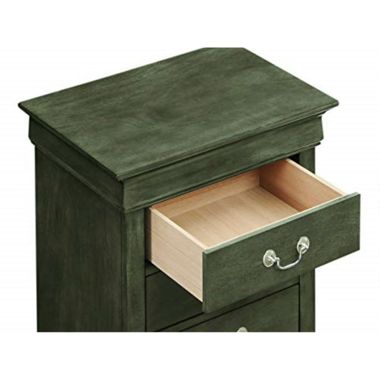 Glory Furniture Louis Phillipe Oak 3 Drawers Nightstand