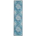 thumbnail image 1 of Sariah 2' x 8' Washable Runner, Teal and Ivory, 1 of 6