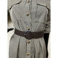 thumbnail image 2 of NY Collection Women's Petite 3/4 Roll Tab Sleeve Button Shirt dress Size PM NWT, 2 of 5