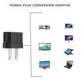 thumbnail image 3 of Universal EU To US AC Power Plug Adapter Adaptor Travel Converter Black Travel Wall Power Charger Converter, 3 of 8