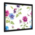 thumbnail image 2 of Designart 'Blue and Pink Pansy Flowers II' Traditional Framed Art Print, 2 of 4