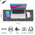 thumbnail image 5 of Long Mouse Pads for Desk,Dark Grey Mystical Pattern Desk Mats on Top Of Desks, Desk Mouse Pad Extra Large with 3mm Non-Slip Base and Stitched Edge for Gaming,Office,Work,Home 31.5"x11.8", 5 of 6
