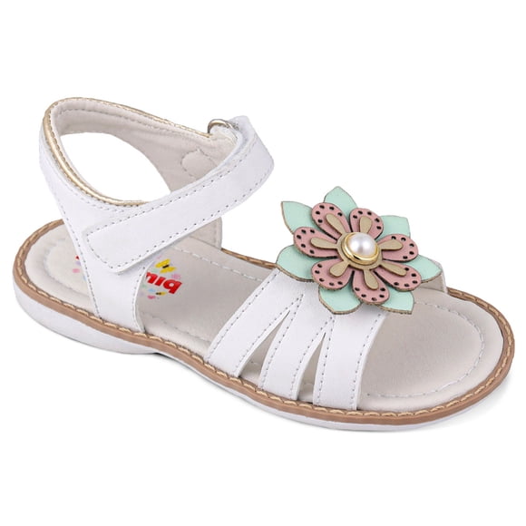 Sandalia Huarache para Niña Dominiq 320 con Flor y Velcro