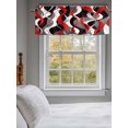 thumbnail image 3 of Red Gray Stripes Valances for Windows Abstract Art Modern Geometric Curve Rod Pocket Curtains Valance Short Window Treatment Drapes for Living Room, Bedroom Bathroom 56"&nbsp;W x 16" L, 3 of 5