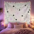 thumbnail image 2 of Pastel Spiderwebs and Black Spiders on White Background, Playful Gothic for Halloween Decor Lovers, Cute Wall Decor, Halloween Gift, Tapestry Wall Hanging for Bedroom and Dorm, 2 of 7