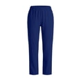 thumbnail image 4 of Utoimkio Women's Scrub Pants Elastic Drawstring Waist Straight Leg Trousers with Side Cargo Pocket Stretch Fabric for Medical Nurse Uniform, 4 of 6