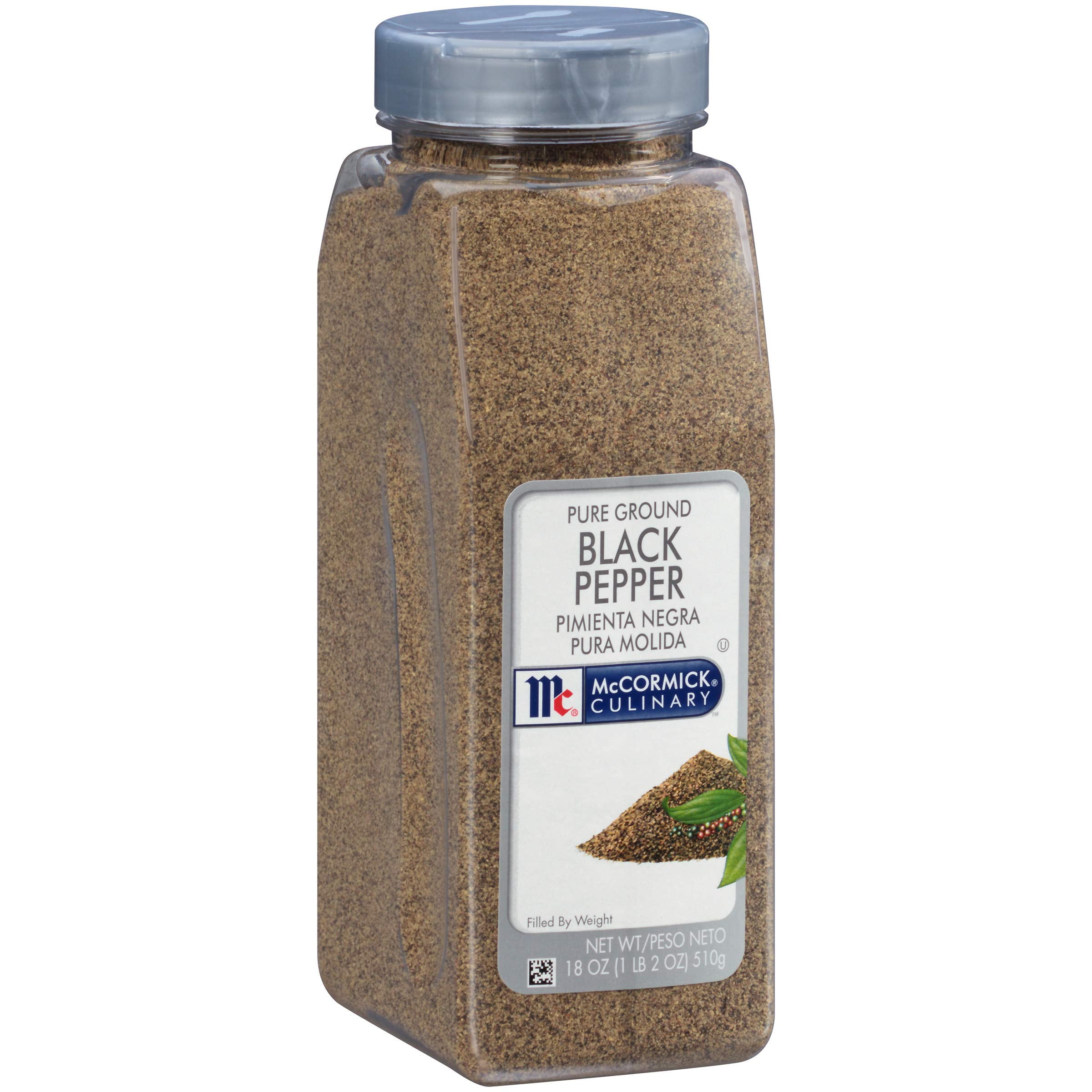 McCormick Culinary Pure Ground Black Pepper, 18 H2FSDoz - One 18 Ounce Container of Bulk Black Pepper Finely Ground, Perfect for Chefs and Pepper Shaker Refills