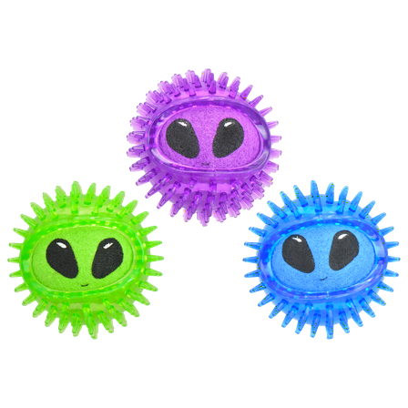 Multipet Alien Tennis Ball Dog Toy, 5", Assorted Color