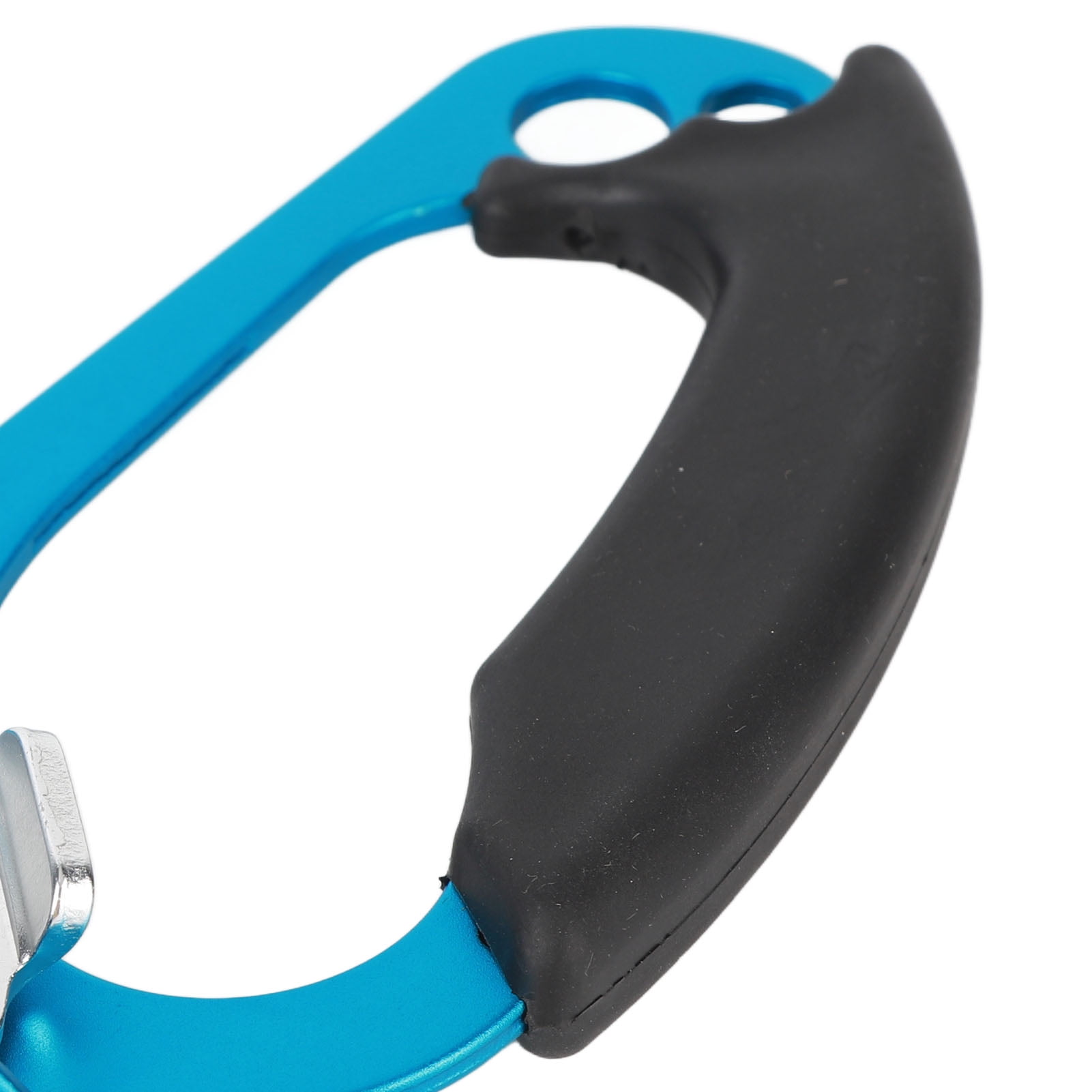 YAHHU Left Hand Climbing Ascender Device, Ergonomic Aluminum Magnesium Alloy Rope Ascender for Rock Tree Climbing Rappelling, Blue (8.66 inches / 22 cm)