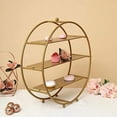 thumbnail image 2 of Balsa Circle 20.5" Round Metal 3 - Tier Wedding Pedestal Dessert Stand , Gold, 2 of 8