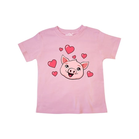 

Inktastic Cute Pig with Hearts Gift Toddler Boy or Toddler Girl T-Shirt