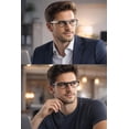 thumbnail image 6 of 2 Pack Reading Glasses Men Women Metal Frame Lightweight Rectangle Readers Office Home, 6 of 7