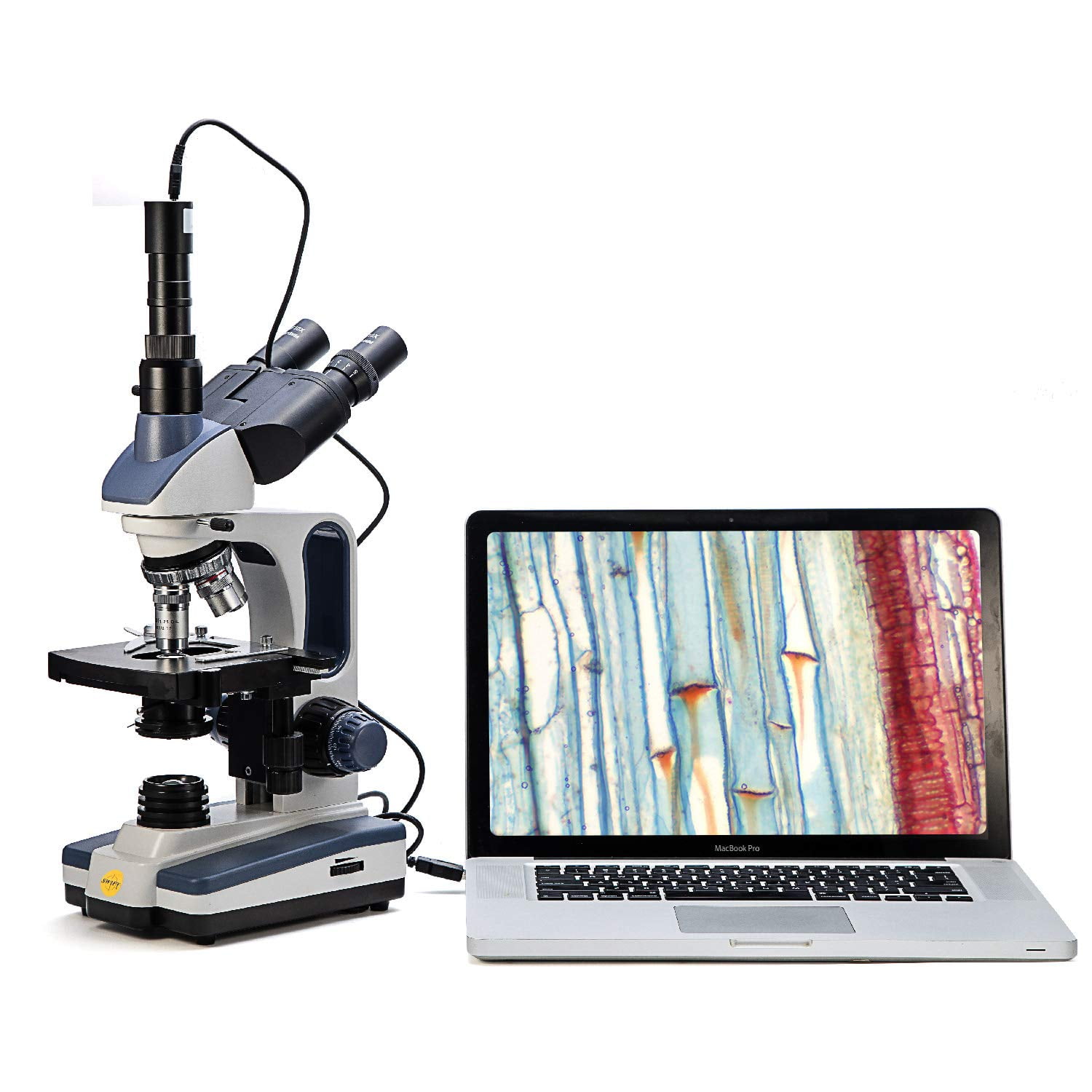 Swift Trinocular Compound Microscope SW350T,40X-2500X