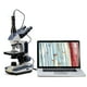 thumbnail image 1 of Microscopio compuesto trinocular SWIFT SW350T Aumento 40X-2500X Cabezal Siedentopf Etapa mecánica de dos capas de grado de investigación Cámara de 1.3mp y software Compatible con Windows y Mac, 1 of 5