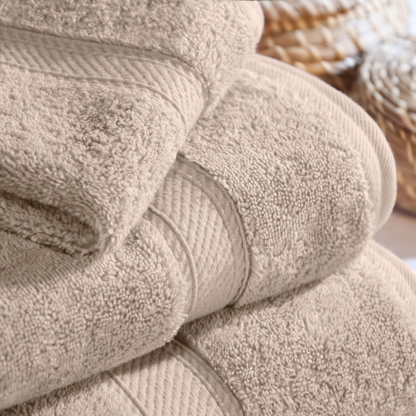 Superior 800 GSM Egyptian Cotton 8-Piece Towel Set, Soft Ultra Absorbent Towels, Chocolate