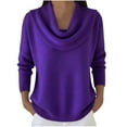thumbnail image 6 of BLVB Women Cowl Neck Sweaters Long Sleeve Lightweight Knit Loose Fit Sweater Pullover Warm Tops Fall Winter Fashion Clothes, 6 of 7