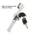 thumbnail image 2 of Unique Bargains Office Stainless Steel Cabinet Display Case Glass Door Showcase Lock w Keys, 2 of 6