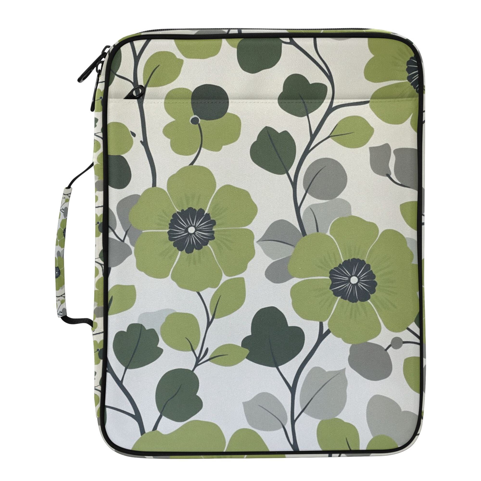 FORMRS Accordion File Folder A4 Size 7-Pocket Expanding Document Organizer Bag with 3 Ring Binder, Retro Flower Print