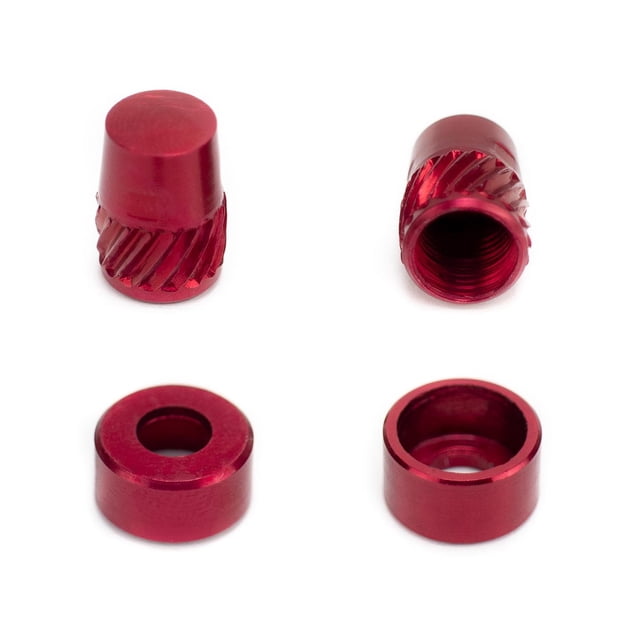 Tapon y Cubierta para Valvula/Porta Anforja Rojo 2pzas Bling Bling