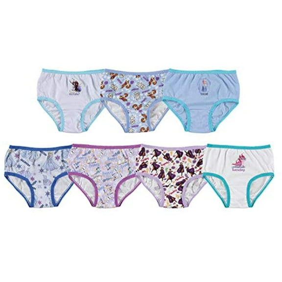Disney Frozen Girls Brief Underwear 7-Pack, Sizes 4-8