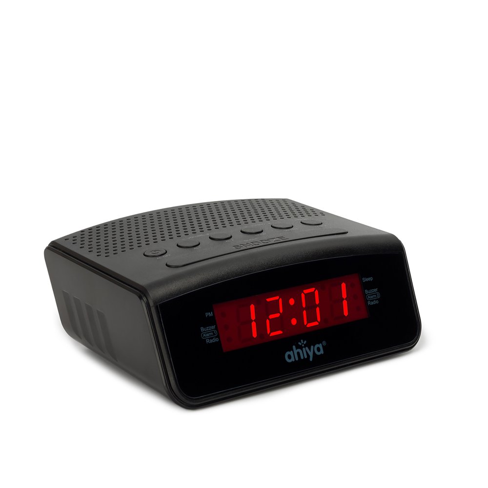 ahiya LED Digital Alarm Clock FM Radio Preset Station Sleep Timer