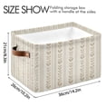 thumbnail image 4 of Yayeee Canvas Storage Basket with Handles for Shelves Fabric Bins Closet Organizer, Beige Abstract Pattern, 4 of 8