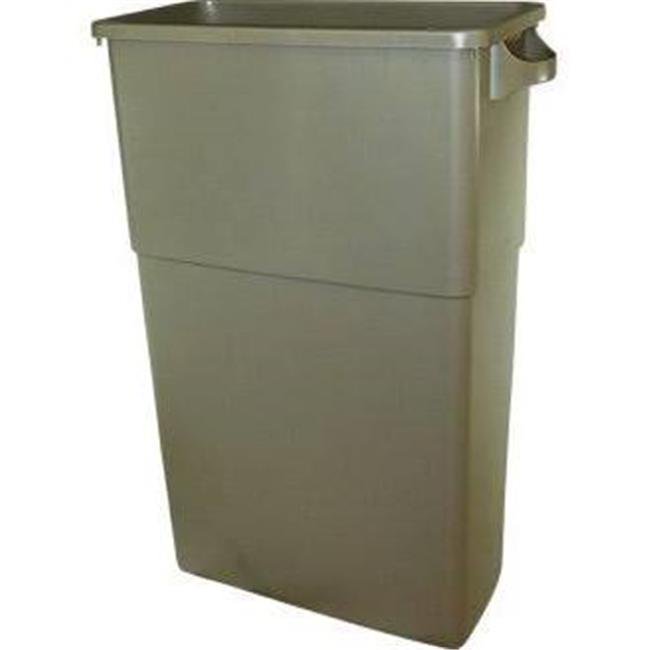 IMP 7702BLUR 28 qt Plastic Waste Basket, Beige