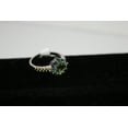 thumbnail image 2 of W00362 Silvertone Ring with Blue Green and Clear Crystals Size 6, 2 of 2