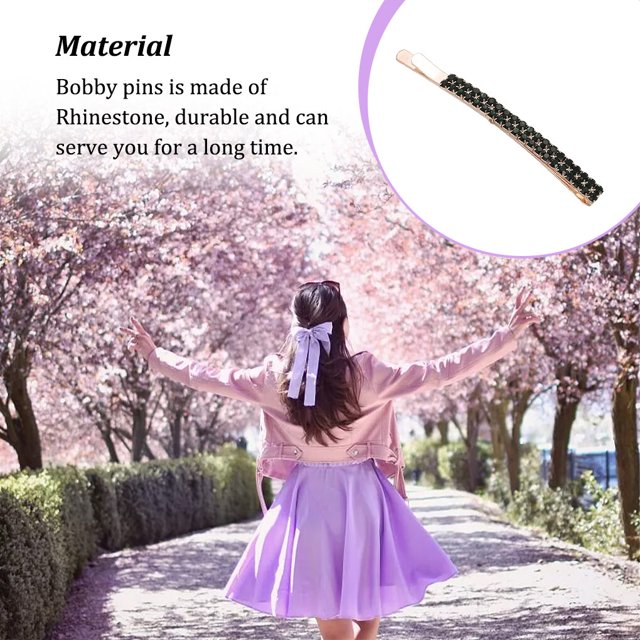 Bobby Pins Strass Cristal Exécution Exquise Mousseux Design Simple Épingles à Cheveux Barrette Coiffure Ornementsmerveilleux Cadeau Vert Foncé