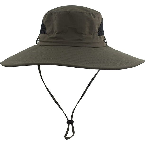 Mens Sun Hats Upf 50+ Waterproof Mesh Wide Brim Bucket Fishing Hat ...