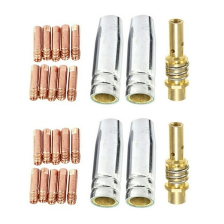 

26Pcs 15AK Welding Torch Consumables 0.8mm MIG Torch Gas Nozzle Tip Holder of 15AK MIG Welding Torch