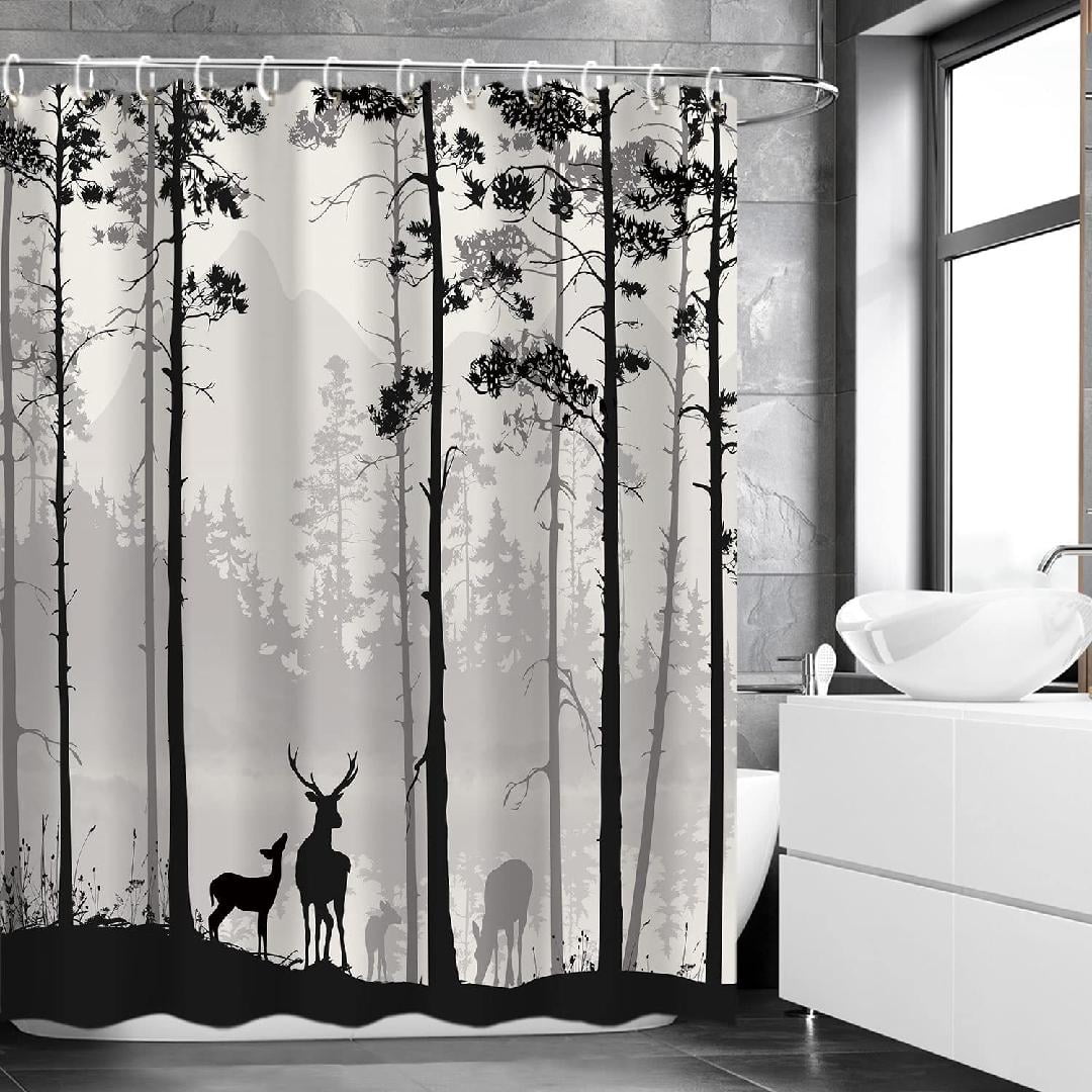 Deer Shower Curtain, Rustic Shower Curtain, Hunting Shower Curtain