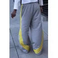 thumbnail image 4 of Pantalones de chándal de pierna recta con estampado de letras a rayas estilo retro hip-hop de Harajuku, pantalones de chándal deportivos informales con personalidad urbana americana para correr, 4 of 4