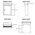 thumbnail image 6 of Architectural Mailboxes Chelsea™ Locking, Vertical Wall-Mounted Mailbox for Outside, Metal Galvanized Steel Small Mail box with Lock and Key Drop Box, Black, 6 of 7