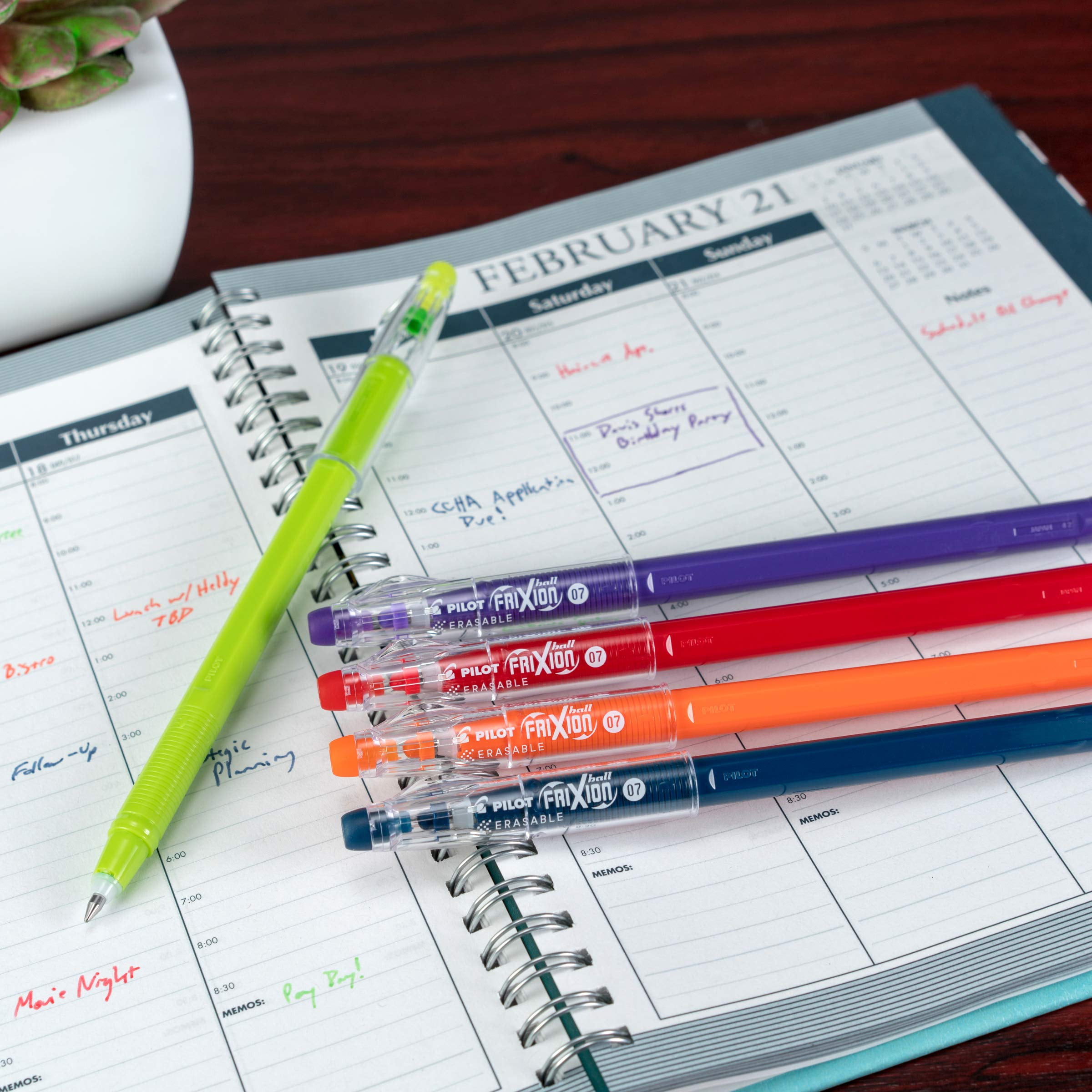 Pilot Frixion Colorsticks Erasable Gel Pens, Fine Point, Assorted Ink Colors, 36 Count
