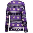thumbnail image 3 of Women's Concepts Sport Purple Washington Huskies Ugly Sweater Holiday Long Sleeve Top & Pants Sleep Set, 3 of 5