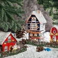 thumbnail image 5 of Christmas Village Accessories Christmas Fairy Garden Fence Wooden Miniature Landscape Wooden Fence Decorative Picket Fence for Dollhouse Village Landscape(Brown), 5 of 8