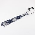 thumbnail image 3 of Bangcool Uniforme Cravate Mode Plaid Modèle Réglable Cravate Décontractée Cravate Pré-Liée, 3 of 7